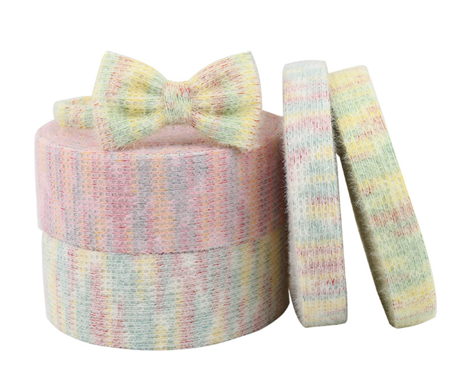 gradient ice cream knitted layering cloth ribbons