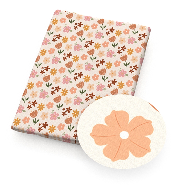 polyester cotton plaid flower series polyester cotton fabric set (6 pcs/set) polyester cotton fabric,50*45cm(19.7*17.7