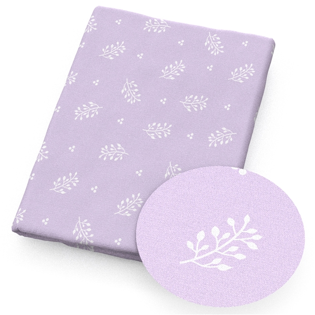 polyester cotton purple striped flower series polyester cotton fabric set (4 pcs/set)