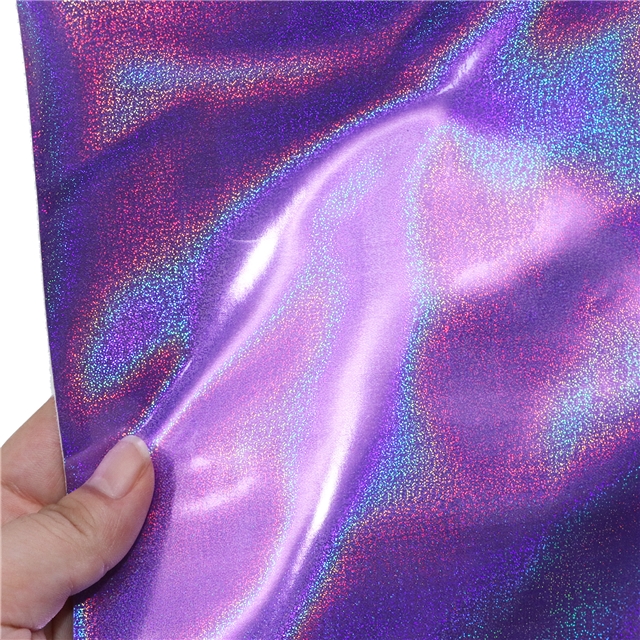 synthetic leather smooth iridescent laser faux leather 