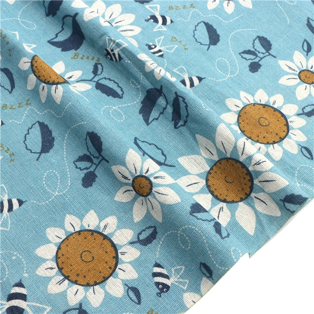 cotton-linen printed fabric