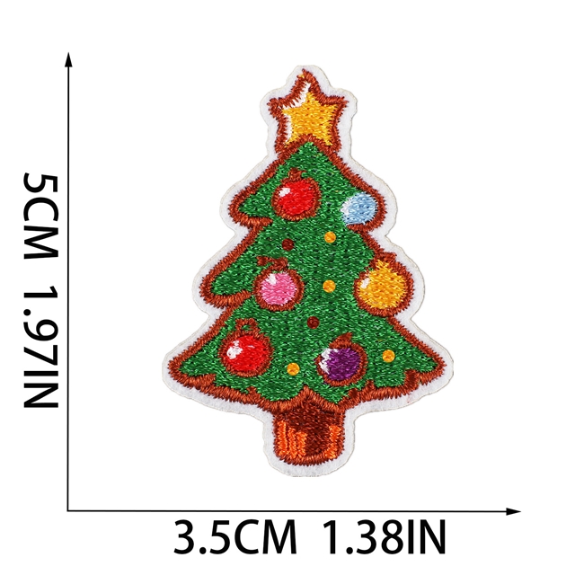 back with glue christmas series embroidery patch (back with glue)