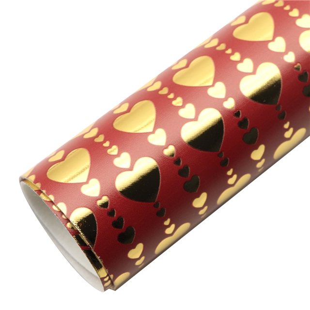 self printed gold foil faux leather fabric