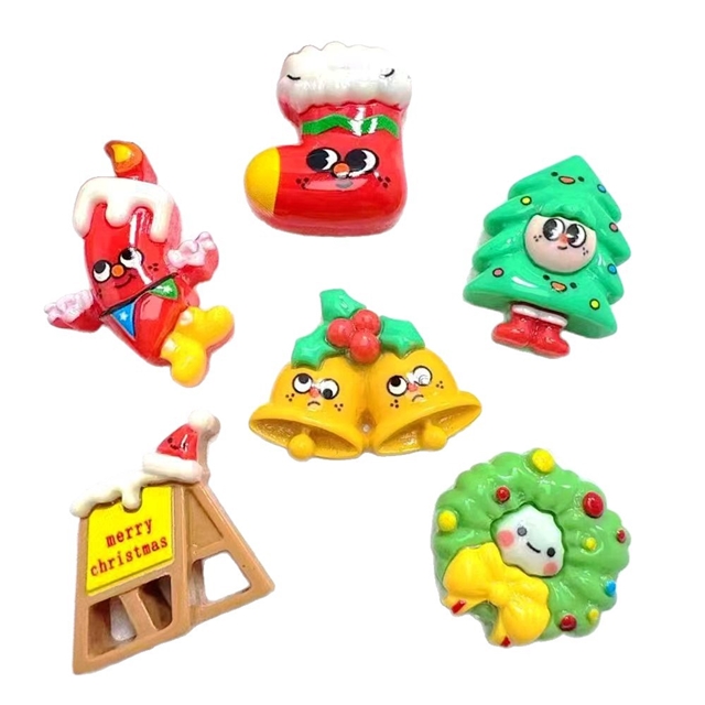 resin cartoon christmas tree 3d resin accessories