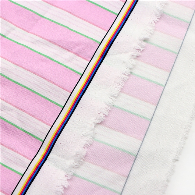 colorful striped polyester fabric