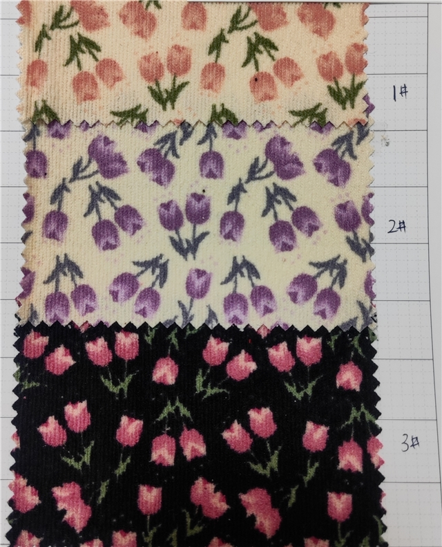 tulip print corduroy fabric