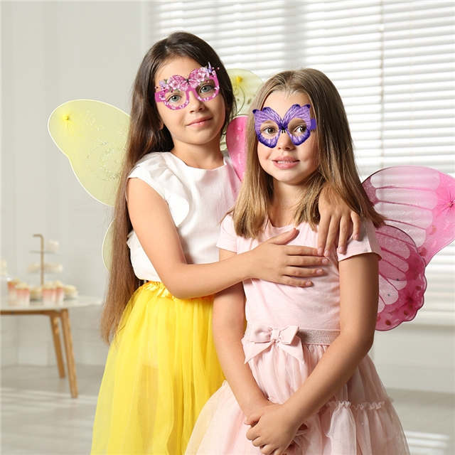 Butterfly themed paper glasses party props set