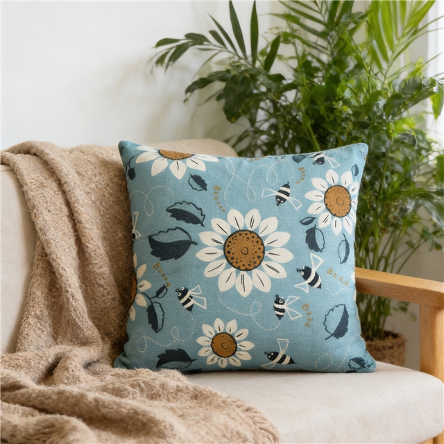 cotton-linen printed fabric