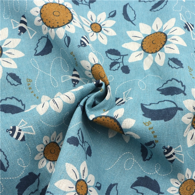 cotton-linen printed fabric