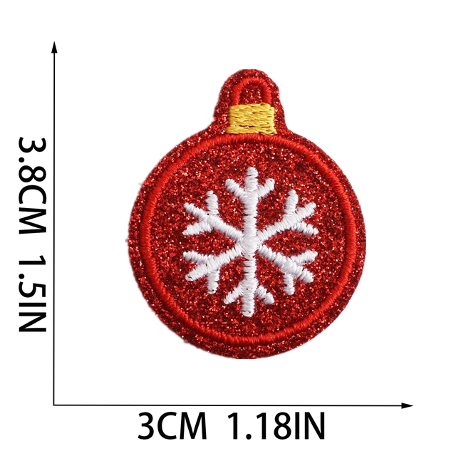 back with glue christmas series embroidery patch (back with glue)