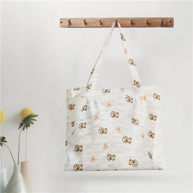 bear bow chiffon fabric