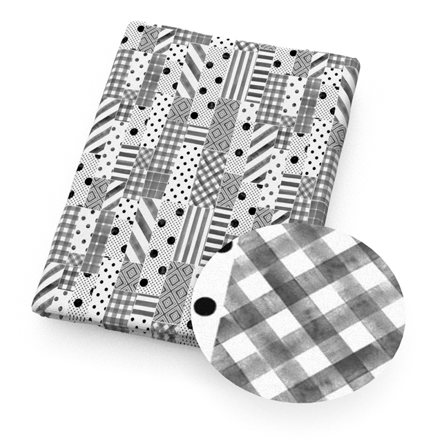 polyester cotton geometric series polyester cotton fabric set (6 pcs/set)