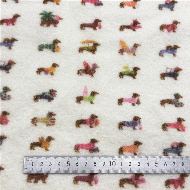 flower animal printed velvet fabric
