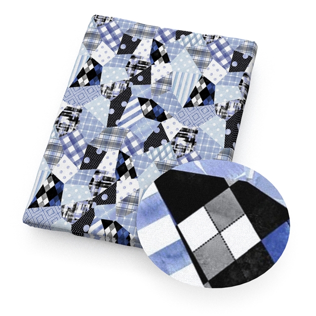 polyester cotton geometric series polyester cotton fabric set (6 pcs/set)