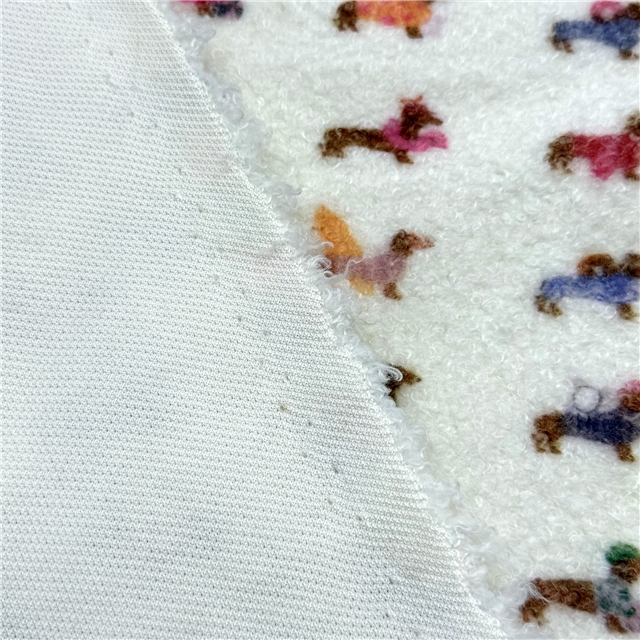 flower animal printed velvet fabric