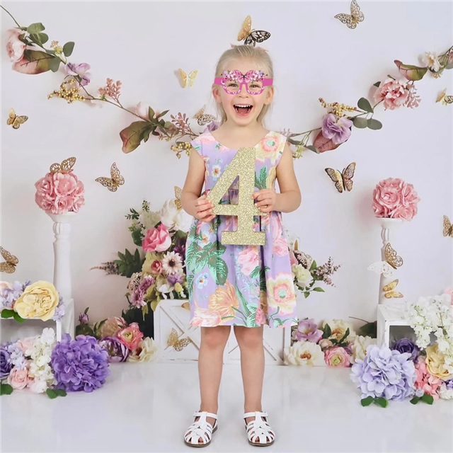 Butterfly themed paper glasses party props set