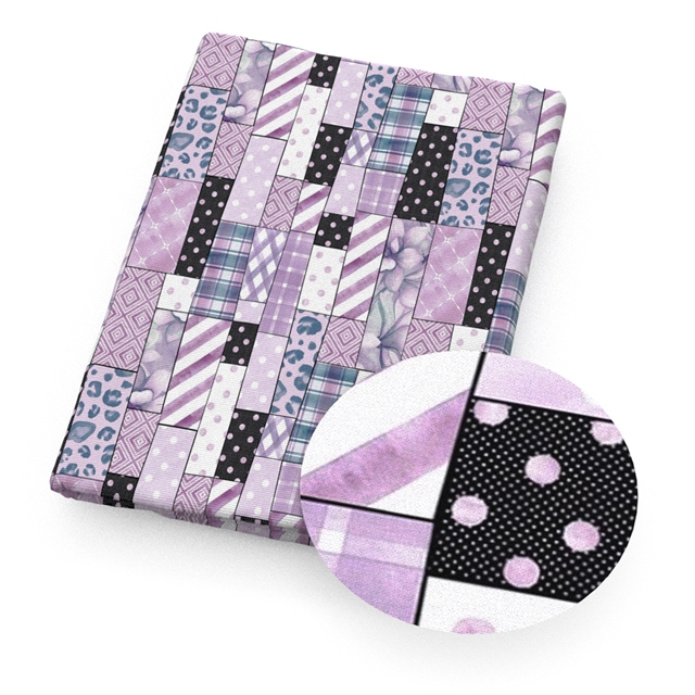 polyester cotton geometric series polyester cotton fabric set (6 pcs/set)