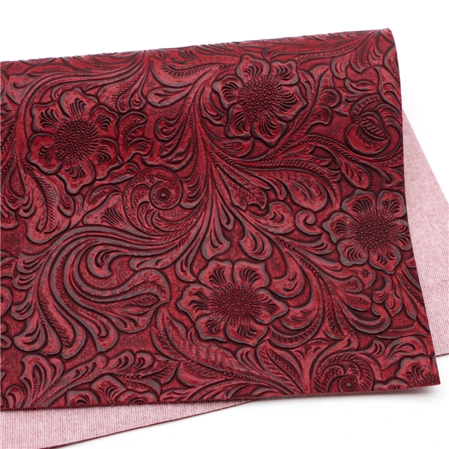 synthetic leather bump texture flower faux leather 20*33cm(7.9*13