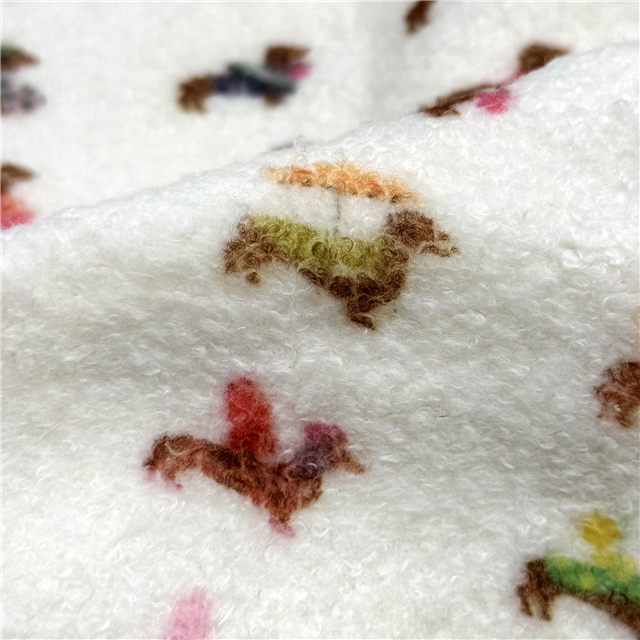 flower animal printed velvet fabric