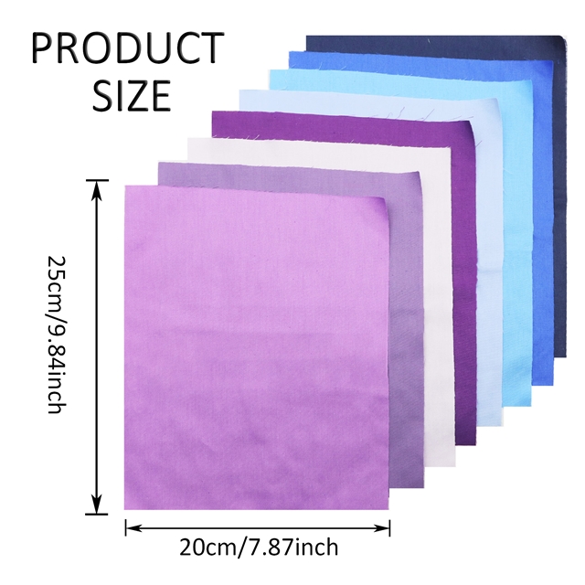 100% cotton plain 100% cotton fabric set 3# 20*25cm(7.9*9.8