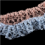 5cm embroidered flower lace crease ribbon