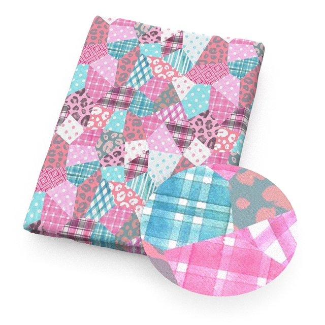 polyester cotton geometric series polyester cotton fabric set (6 pcs/set)