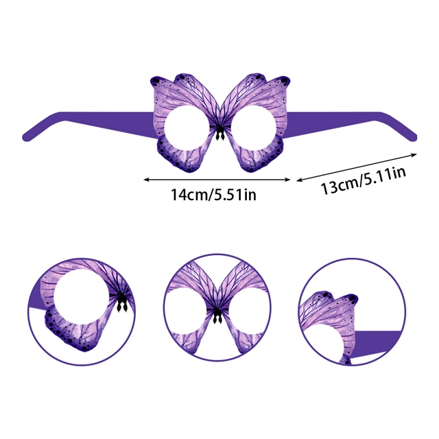 Butterfly themed paper glasses party props set
