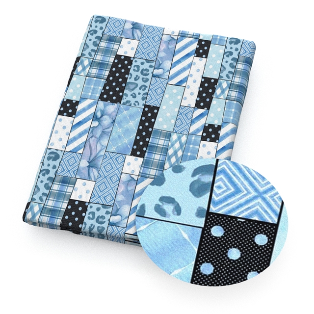 polyester cotton geometric series polyester cotton fabric set (6 pcs/set)