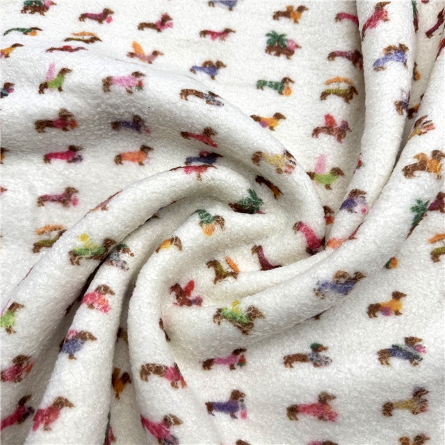 flower animal printed velvet fabric