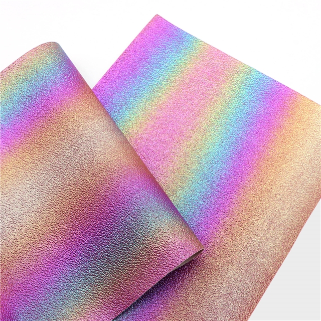 synthetic leather bump texture pearlescent gradient faux leather 20*33cm(7.9*13