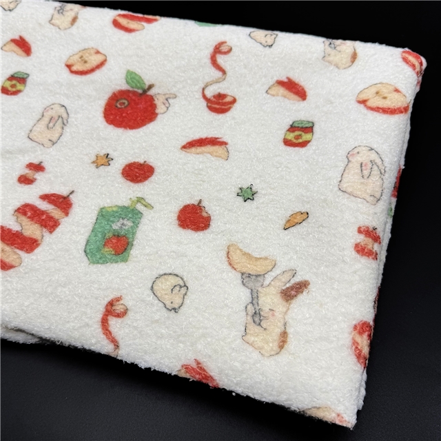 flower animal printed velvet fabric