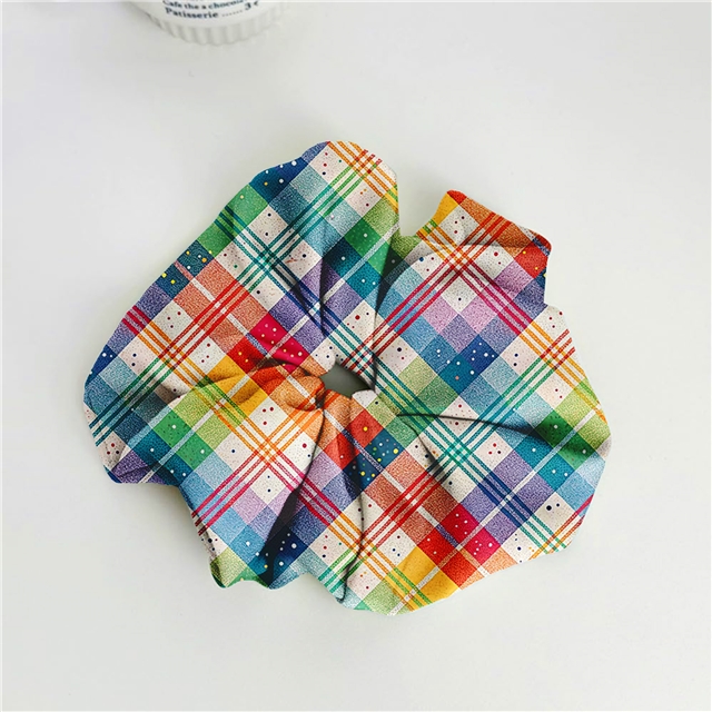 polyester cotton grid rainbow unicorn series polyester cotton fabric set (4 pcs/set) polyester cotton fabric,20*20cm(7.9*7.9