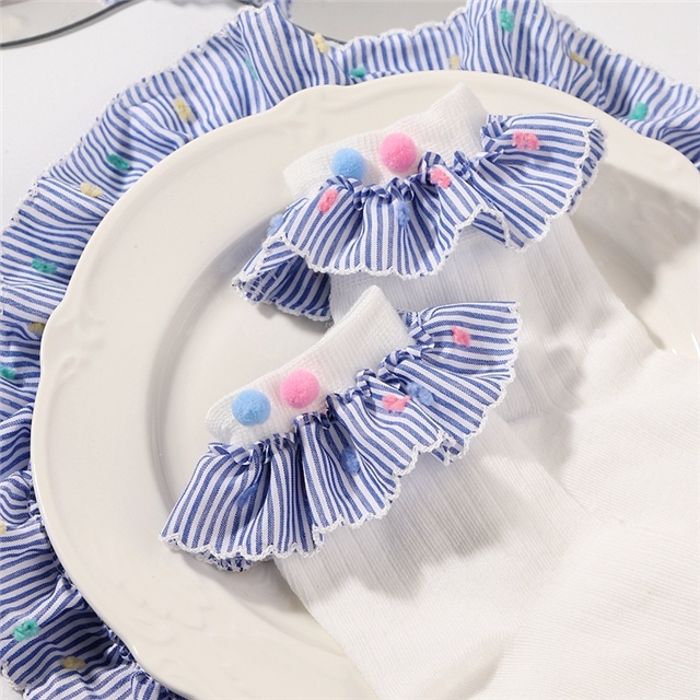bud edge fuzzy dot stripe lace tape