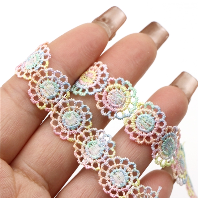 colorful water soluble embroidery lace 