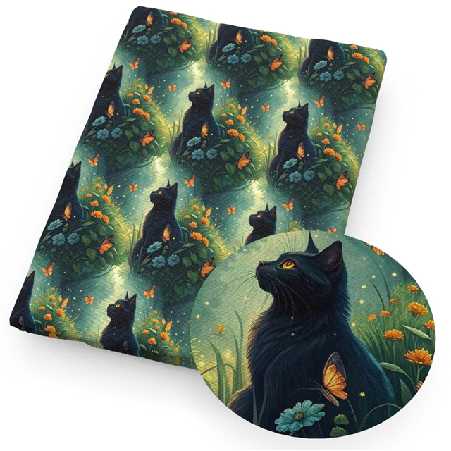 polyester cotton cat series polyester cotton fabric set (5 pcs/set) polyester cotton fabric,20*20cm(7.9*7.9