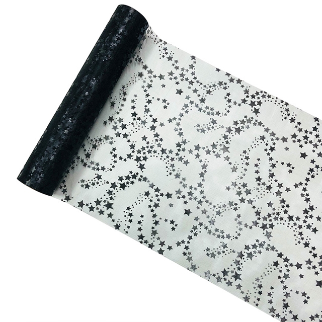 polyester fiber hot stamping star mesh roll