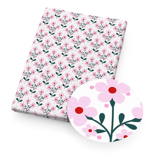 polyester cotton geometric flower series polyester cotton fabric set (10 pcs/set)