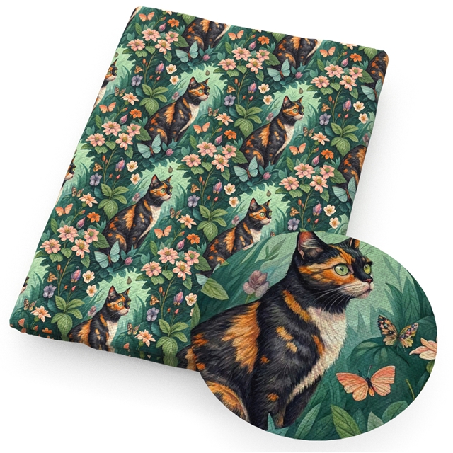 polyester cotton cat series polyester cotton fabric set (5 pcs/set) polyester cotton fabric,20*20cm(7.9*7.9