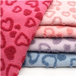 particle velvet jacquard heart velvet fabric