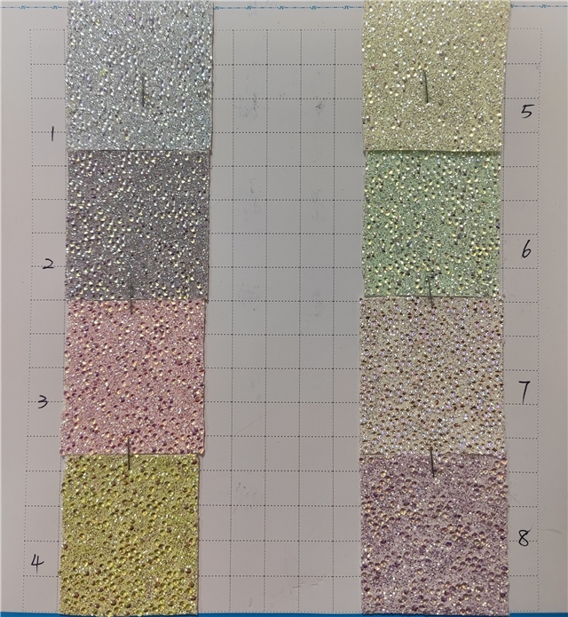 synthetic leather glitter half circle sequins faux leather