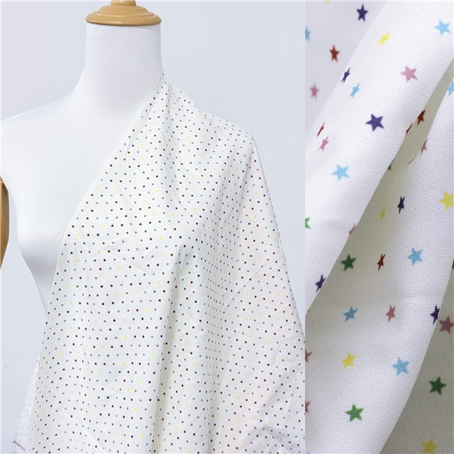 plain colored star polyester fabric