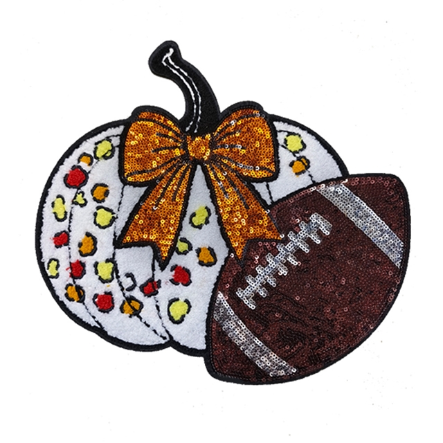 back with glue halloween towel embroidery patch (back with glue)