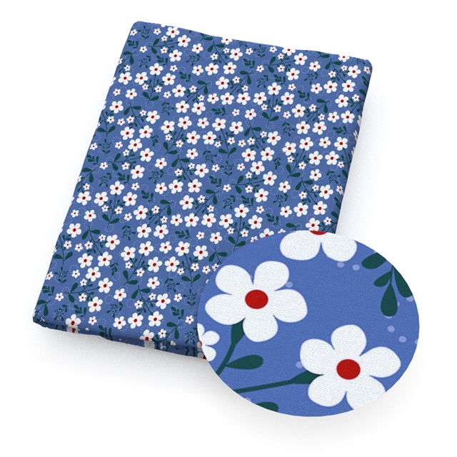 polyester cotton geometric flower series polyester cotton fabric set (10 pcs/set)
