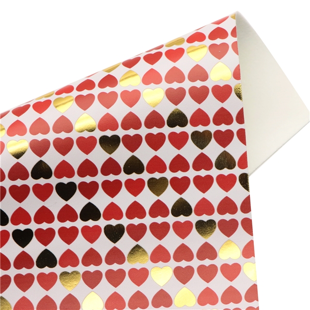 self printed gold foil faux leather fabric