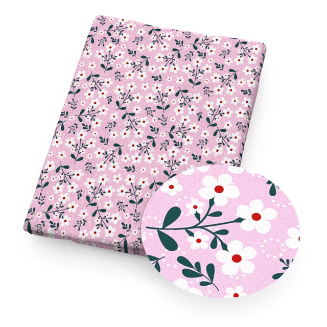 polyester cotton geometric flower series polyester cotton fabric set (10 pcs/set)