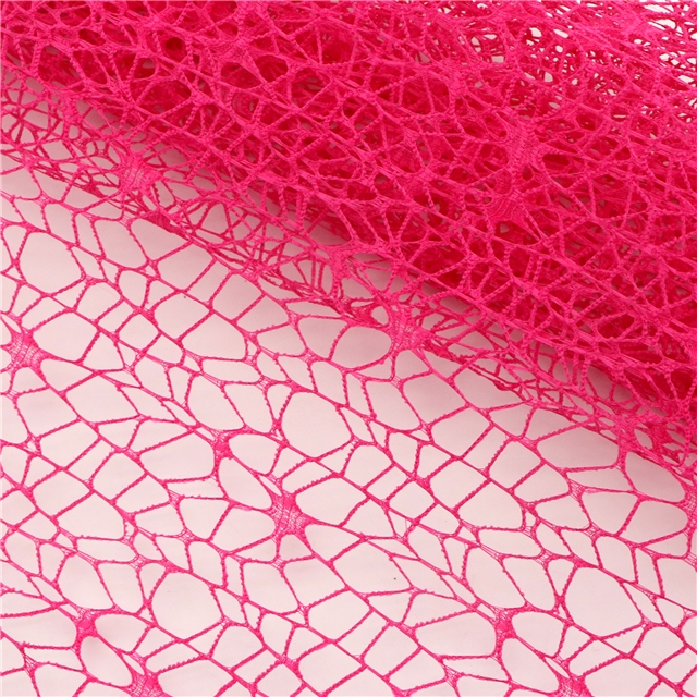 plain hollow mesh jacquard mesh fabric 4#rose red,50*160cm(19.7*63