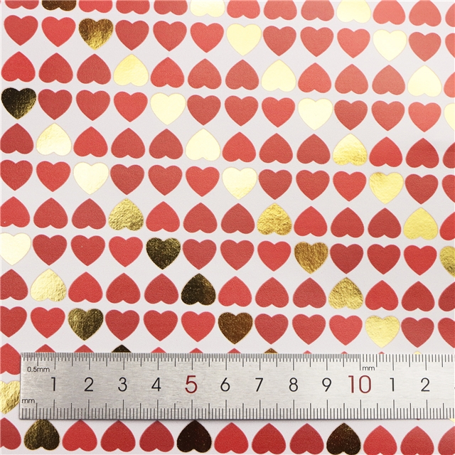 self printed gold foil faux leather fabric