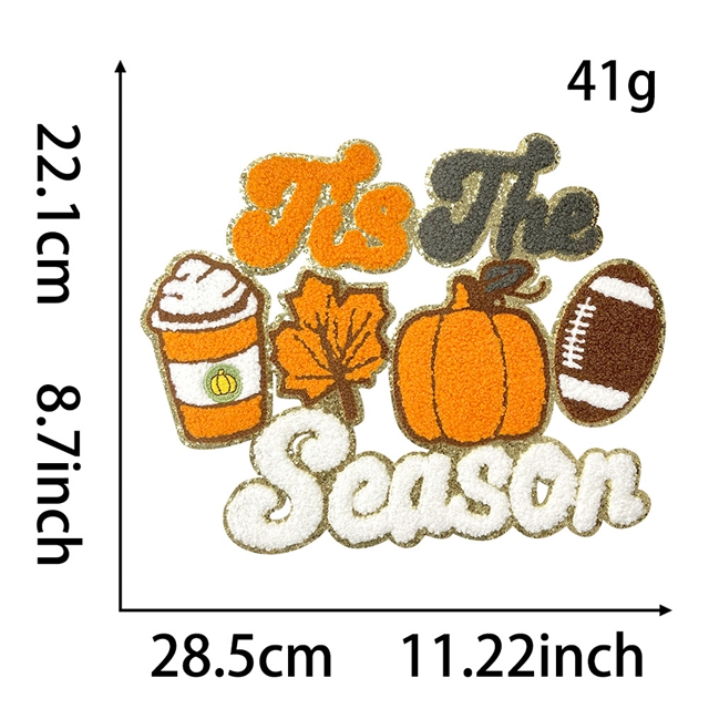 back with glue halloween towel embroidery patch (back with glue)