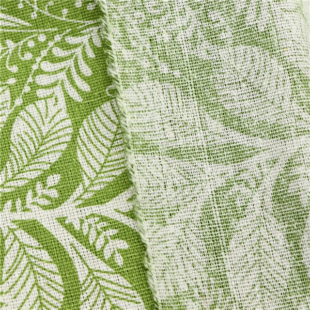 small fresh printed linen fabric