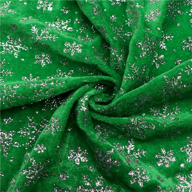 two way micro elasticity glitter snowflake faux linen